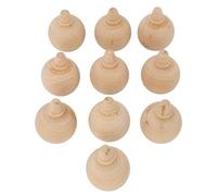 Fdit Palline con Ornamenti in Legno Non Finiti, Kit Creativo per Lavoretti Artistici, Materiali per la Decorazione Dell'albero di Natale, 10 Pezzi