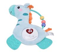 Fdit Peluche Massaggiagengive Cavallo con Bottone a Forma di Cuore Color Pesca, Bambola da Dentizione Colorata Lenitiva per Bambini, Materiale in Fibra di Cotone, Batteria LR44 (GREEN)