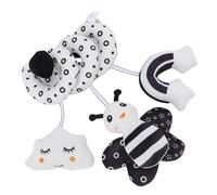 Fdit Peluche per Bambini in Bianco e a Forma di Spirale, con Campanello per Giocare nel Passeggino, Materiale Sicuro, Adatto Ai Bambini