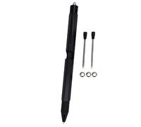 Fdit Penna Multiuso, Penna in Lega di Alluminio 9 in 1 con Torcia a LED Cacciaviti Righello Apribottiglie Portatile per Ingegneri di Manutenzione Regali Fai da Te