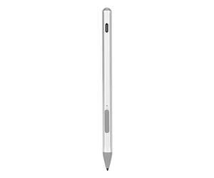 Fdit Penna Stilo Intelligente, Penna con Batteria Tipo C da 200 mAh, Pressione di Rifiuto del Palmo 4096, Indicatore LED Magnetico per Tablet Go1 2 3 (Silver)
