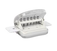 Fdit Perforatrice Portatile, Perforatrice Multiforo in Plastica per Carta A4 B5 A5 30 26 20 Fori Raccoglitore di Trucioli Integrato per Documenti Scolastici (Bianco trasparente)