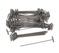 Fdit Perni in Tessuto Paesaggistico da 100 Pezzi, Paletti Superiori Circolari in Acciaio da 15 Cm, per Copertura Vegetale Barriera Contro le Erbacce, Paletti da Giardino Durevoli per Vari Usi Esterni