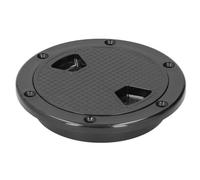 Fdit Piastra 4 Pollici di Barca Addominali Rotondi Black Semplice Installazione Ispezione Copertura Marina Accessori Guarnizioni in Gomma Durevoli