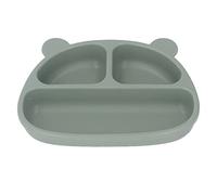 Fdit Piastra di Aspirazione in Silicone per Bambini con Orsetto Cartone Animato con Fissaggio Stabile e Design a 3 Partizioni, Adatta per Imparare a Nutrirsi a Casa e All'asilo (#2)