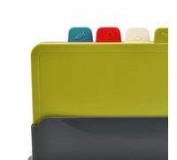 Fdit Piatti di Classificazione da Pratici Taglieri Antiscivolo Set Design Scanalato per Cucinare e Preparare Facilmente i Pasti PP Colori 4 Pezzi (Senza cuscinetto antiscivolo forma irregolare)