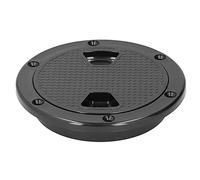 Fdit Piatto del Ponte della Barca, ABS in Plastica in Plastica 4 Pollici Coperchio di Accesso al Ponte con Diametro Esterno 5,6 Pollici per Uso Marino per Uso Marino