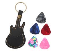 Fdit Piena Portatile -Messing -Gitarten -Pick -Pick -Pochish -Tolder -Black/Brown -Ideale Strumento per Conservare le Scelte -for Musicisti (BLACK)