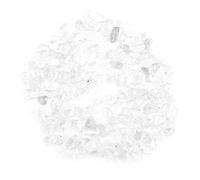 Fdit Pietra Naturale burattata Quarzo Trasparente Trucioli di Pietra burattati Pezzi di Quarzo di Cristallo Naturale schiacciato Decorazione Domestica(Bianca)