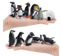 Fdit Pinguini di Plastica 11 Pezzi, Simulazione Animali Oceanici, Giocattolo Educativo per Bambini, Decorazione Apprendimento