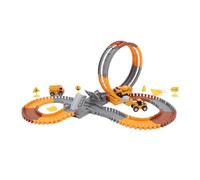 Fdit Piste da Corsa da Costruzione Giocattolo Opzioni di Assemblaggio Diversificate Pista da Corsa Educativa di Ingegneria Fai-da-te per la Costruzione di città Creative per Bambini