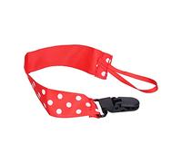 Fdit Porta Ciuccio per Bambini, Cassaforte, Guinzaglio, Giocattolo per la Dentizione, Clamp/Holder/supporto, Portatile e Comodo per Mamme e papà (punto Rosso)