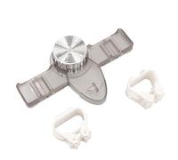 Fdit Porta Scopa a Ventosa Materiale Robusto Installazione Facile Pinza per Scopa e Mop per Lavanderia Giardino (grigio trasparente)