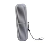Fdit Porta Spazzolino da Denti, Porta Spazzolino da Viaggio Portatile con Plastica per Alimenti per Campeggio, Viaggi D'affari, Scuola, Design Ermetico e Durevole, può Contenere 2-3
