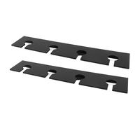 Fdit Portabicchieri da Vino a Parete, Confezione da 2 Portabicchieri in Vetro Acrilico per Bar Sala da Pranzo Portaoggetti da 37,5 Cm per 8 Bicchieri da Vino (BLACK)