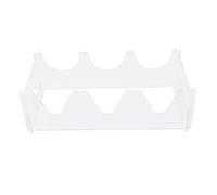 Fdit Portabottiglie per Vino in Acrilico Trasparente, Portabottiglie per Frigorifero da 3 Bottiglie con Design Salvaspazio, Supporto per Vino di Facile Montaggio per L'organizzazione