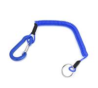 Fdit Portachiavi con Corda Retrattile per Strumento da Pesca con Cordino di Sicurezza con Bobina a Molla con Rivestimento in TPU per la Pesca degli Adulti (BLUE)