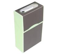 Fdit Portasigarette Luminoso, Accendino Elettrico Ricaricabile Tramite USB con Design Antivento e Senza, Grande capacità per 20 Sigarette 84 Mm 100 Mm (BLACK)