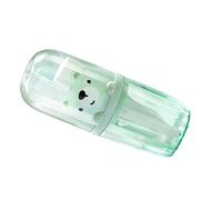 Fdit Portaspazzolino da Viaggio Organizzatore di Dentifricio Custodia Portatile per Spazzolino con 2 Tazze e Tazza per Collutorio per Coppie Studenti Viaggi D'affari (Verde trasparente)