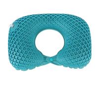 Fdit Premi per Gonfiare il Cuscino Gonfiabile per il Collo a Forma di U, Comodo Poggiatesta Portatile Leggero per il Vagone Dell'aereo da Ufficio, Design Confortevole Regolabile, Materiale (blu