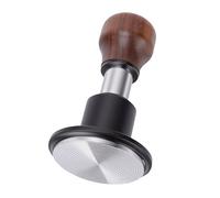 Fdit Pressa per caffè a Molla 58.5mm, Calibrata a Doppia Molla con Manico in Noce, Strumento di Pressatura in Acciaio Inox 304 per Estrazione Uniforme
