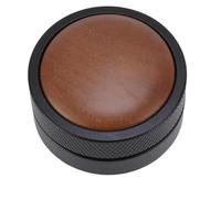 Fdit Pressino caffè in Legno di Noce, Manico Ergonomico (53MM) | Base in Acciaio Inossidabile, Pressione di Pressatura Stabile, Compressione Uniforme dei Terreni per L'uso in Negozio,