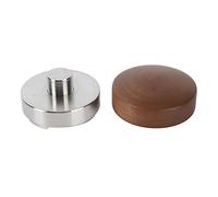 Fdit Pressino Distributore caffè da 58 Mm Livellatore caffè con profondità Regolabile Strumento Distributore Livellatore Fondi con Base a 3 Inclinazioni e Manico in Noce