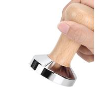 Fdit Pressino per caffè Pressino per caffè Espresso per con Manico in Legno e Base in Acciaio Inossidabile per Macchina per Espresso e Accessori per