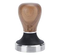 Fdit Pressino per caffè Professionale, Pressa per Polvere Piatta in Acciaio Inossidabile da 58 Mm con Manico Ergonomico in Legno Regolabile in Altezza per Macchina per caffè (legno scuro)
