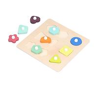 Fdit Pulsante di Apprendimento Puzzle in Legno per Bambini Piccoli, Giocattolo Educativo da Tavolo Puzzle, Migliora la Cognizione, Dai 3 Anni in su, 7,1 X 7,1 Pollici, Legno Composito (#12)