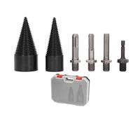 Fdit Punta di Trapano Splitter in Legno FDIT, Cono di Scissione 32 Mm 42 Mm Staccabile con 4 Manici per la Legna Ardere in Campeggio, Strumento per L'accensione del Trapano
