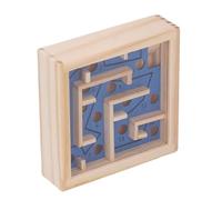 Fdit Puzzle Cerebrale, Gioco di Equilibrio Labirinto in Legno per Bambini, Giocattolo Educativo Interattivo sul Tavolo Migliora la Coordinazione Occhio-Mano (Blue)