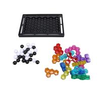 Fdit Puzzle Interattivo con Perline per Scacchi, Gioco Educativo per Famiglie, Giocattolo in Plastica Convertibile, 2 in 1, per, Dimensioni Scacchiera 21X14,5 Cm