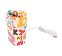 Fdit Riscaldatore del Riscaldatore di Bottiglia USB Isolati di Latte Isolata Viaggia per Viaggiare in Tessuto a Maglia (Design della lettera inglese)
