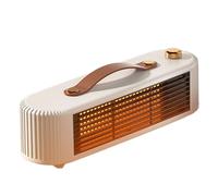 Fdit Riscaldatore Piccolo Silenzioso, Protezione Surriscaldamento Spegnimento Automatico, Riscaldamento Rapido per Ufficio Casa Bagno (WHITE)