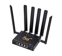 Fdit Router 5G CPE, SA NSA Dual Mode Multi Band LTE Wireless con Blocco della Frequenza, Gigabit WiFi per Viaggi Internazionali, Uffici Remoti IoT