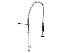 Fdit Rubinetto da G1/2 con Doccetta Estraibile, Beccuccio 25 Cm, Tubo Flessibile 90 Cm per Lavello Commerciale, Rubinetto Singolo Acqua Fredda