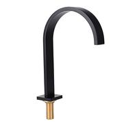 Fdit Rubinetto Miscelatore Singolo Foro Opaco con Bocca a Cascata Piatta, G1/2in, per Lavello da Bagno e