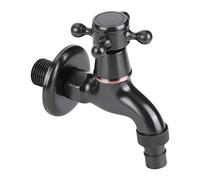 Fdit Rubinetto per Lavatrice Stile retrò Rubinetto Ad Apertura Rapida in Ottone di Tipo Corto con Nucleo della Valvola in Ceramica per Installazione con Filettatura G1/2 Pollici