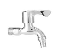Fdit Rubinetto Singolo Acqua Fredda a Parete G1/2, Rubinetto in Rame Spazzolato per Lavatrice Lavello Bagno