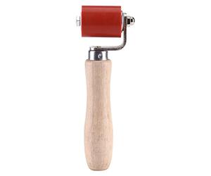 Fdit Rullo Pressione Silicone 40mm per Saldatura PVC, Alta Temperatura 260°C Manico Legno per Tappezzeria Colla e Teloni