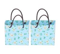 Fdit Sacchetti di Carta per Box/Cover delle Bambole 1:12 Materiale Cartaceo Colorfast Premium Accessori per Box/Cover delle Bambole 2 Pezzi per Collezione/esposizione di Gioielli (I)