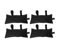 Fdit Sacchetti di sabbia per inondazioni, in silicone organico ispessito, riutilizzabile, con chiusura a cerniera, barriera per il controllo delle inondazioni, porta finestra, 4 pezzi (nero)
