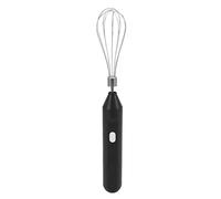Fdit Sbattitore Elettrico Portatile USB Ricaricabile, 3 Velocità con Frusta Inox - Frullino per Cappuccino, Latte, Impasti Dolci e Salati (Nero)