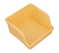 Fdit Scaffale per Libri da Scrivania, Scaffale per Libri, con Ampia Apertura a Forma di U e Design della Maniglia per, Cosmetici, Articoli per Ufficio (Scatola porta piccola, gialla)