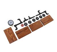 Fdit Scaffale per Tubi in Stile Industriale, Libreria a 4 Strati con Robusto Pino Carbonizzato in Acciaio Malleabile, Versatile Spazio di Archiviazione per la Decorazione Domestica