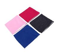 Fdit Scaldacollo per Bambini, Protezione per il Collo in Cotone a Doppio Strato, Accessori Invernali Color Caramello, Confezione da 4 per Pendolari con Tempo Freddo