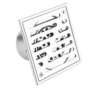 Fdit - Scarico per doccia a pavimento, in acciaio inox, 110 x 110 mm, confezione multipla Socialme-eu