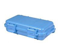 Fdit Scatola Antiurto per Esterno, Contenitore Impermeabile in plastica Scatola di immagazzinaggio a Tenuta stagna con 2 Fibbie a Forma di U per la Pesca in Campeggio(Blu-L)