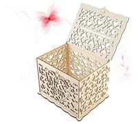Fdit Scatola della Carta per Matrimoni in Legno con Chiavi Che Possono Facilmente Installare, Scatola in Stile Vintage per Matrimoni Rustici